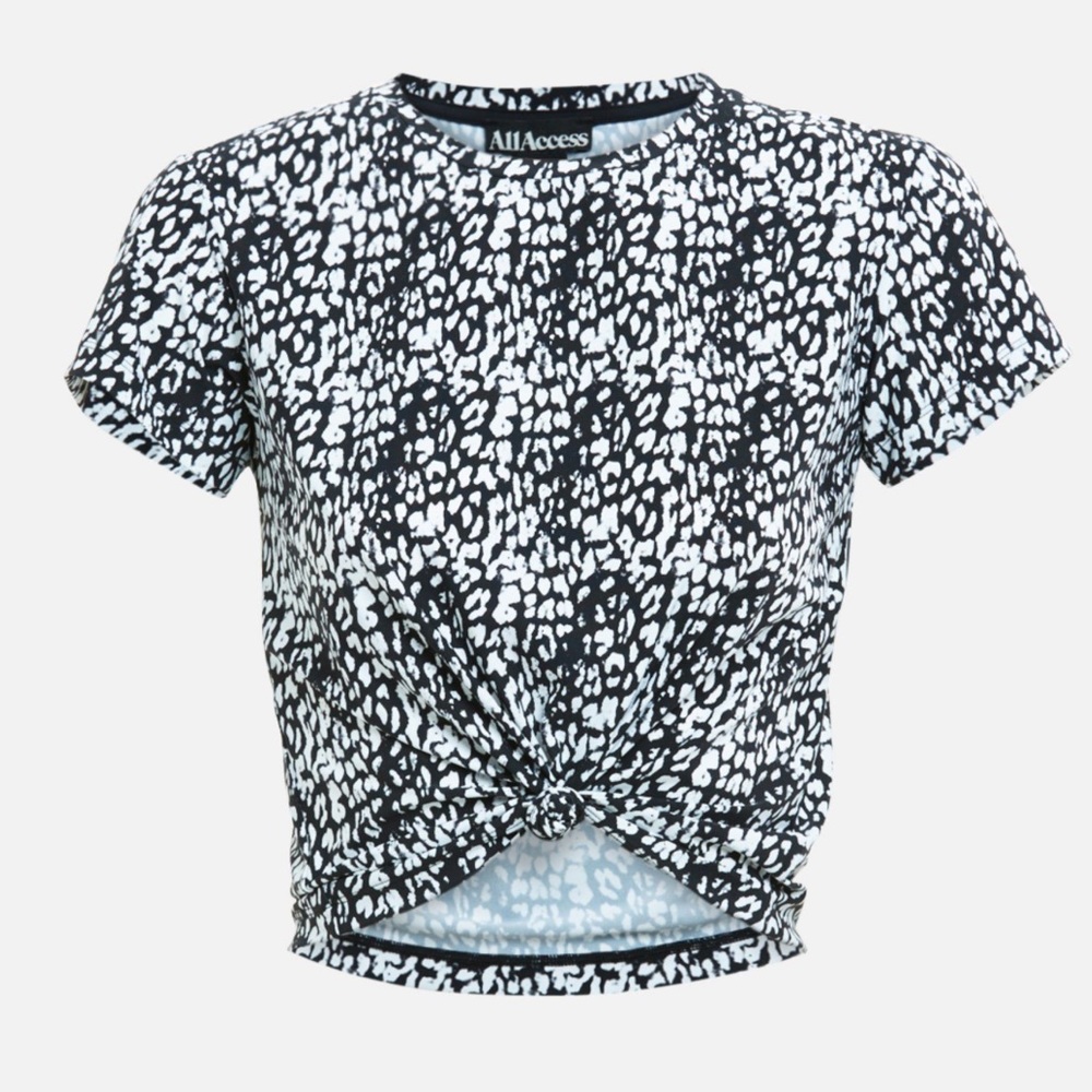 NWT S BANDIER BW LEOPARD TIE TOP